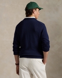 Áo len RALPH LAUREN navy quần yếm trắng
