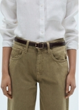 Sơ mi MANGO linen túi ngực