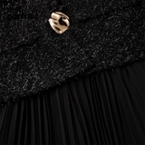 Váy SELF PORTRAIT dạ bling chân midi