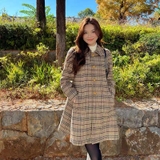 Áo dạ CELINE kẻ nâu