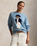Áo len RALPH LAUREN xanh da trời quần trắng