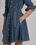 Váy RALPH LAUREN jean giấy xòe