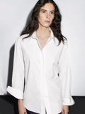 Sơ mi MASSIMO DUTTI dáng rộng đuôi tôm