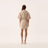 Váy AJE cổ bẻ tay lỡ dây đan trước