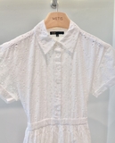 Váy MAJE trắng cải ren cộc tay