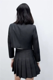 Blazer Zara dư xịn 1 khuy dáng lửng
