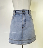 Chân váy jean AJE mài dáng ngắn