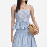 Áo yếm SELF PORTRAIT xanh (có set)