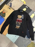 Áo len RALPH LAUREN đen gấu hoạ tiết đỏ