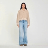 Áo khoác SANDRO nâu cải trắng