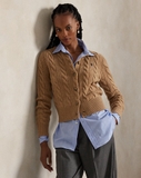Cardigan RALPH LAUREN vặn thừng khuy sừng 2026