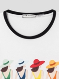 Tshirt ALICE OLIVA  cô gái viền cổ đen