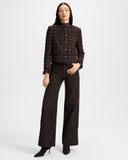 Áo khoác VERONICA BEARD nâu dạ tweed