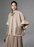 Cape len cashmere LORO PIANA túi lông