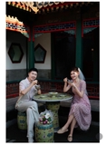 Váy SELF PORTRAIT ren hồng cổ vuông