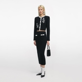 Chân váy SELF PORTRAIT đen dáng dài (có set)