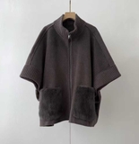 Cape len cashmere LORO PIANA túi lông