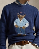 Áo len RALPH LAUREN xanh gấu áo khoác jean