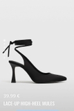 Slingback STRADIVARIUS đen