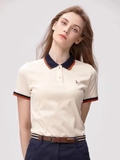 Áo polo HAZZYS nữ viền cổ-tay