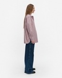 Sơ mi MARIMEKKO hồng kẻ xanh