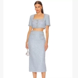 Chân váy SELF PORTRAIT xanh