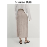 Chân váy MASSIMO DUTTI vạt xoắn linen