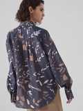 Sơ mi Brunello Cucinelli lụa navy
