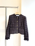 Áo khoác VERONICA BEARD nâu dạ tweed
