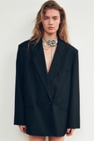 Blazer ZARA đen cổ bẻ 2 khuy