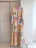 Váy PALM NOOSA linen họa tiết