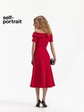 Váy SELF PORTRAIT đỏ lệch vai