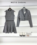 Áo sát nách SANDRO kẻ caro