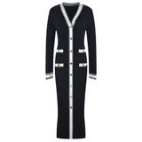 Váy Balmain cổ V viền đen 3 màu