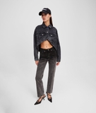 Quần jeans KARL LAGERFELD đen mài