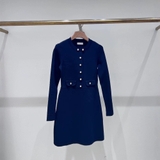 Váy SANDRO navy khuy tròn