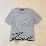 Tshirt KARL LARGERFELD trơn thêu nổi chân