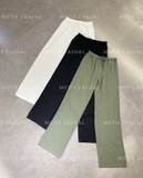 Quần PULL& BEAR linen dây rút eo