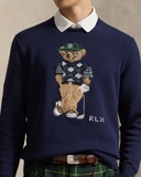 Áo len RALPH LAUREN navy gấu gile mũ xanh lá