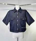 Áo SANDRO jeans viền chỉ vàng ( có set )