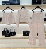 Quần SANDRO tweed xuông hồng