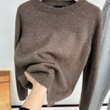 Áo len MANGO râu rêu cổ tròn