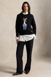 Áo len RALPH LAUREN gấu đen đính hoa