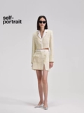 Áo Tweed SELF PORTRAIT vàng cổ trắng