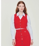 Set gilet SANDRO dạ đỏ