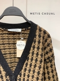 Cardigan VALENTINO nâu viền đen