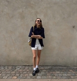 Quần short Zara ren dập