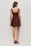 Váy AJE 2 dây nâu dáng ngắn