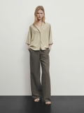 Sơ mi MASSIMO DUTTI tay lỡ dáng rộng