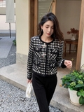 Set dạ SELF kẻ caro đen trắng